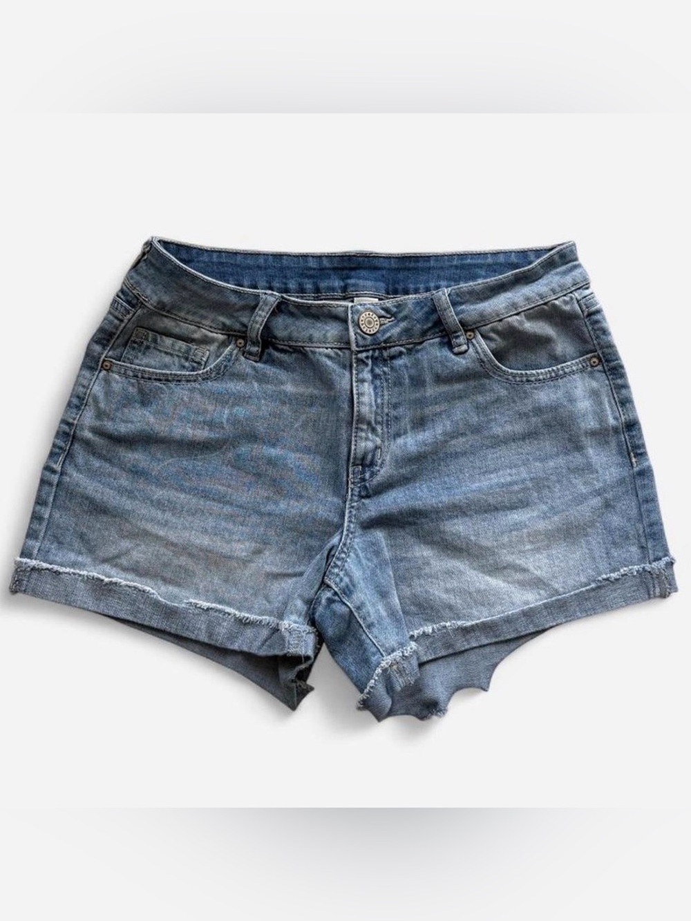 refuge Light Blue Denim Cutoff Shorts